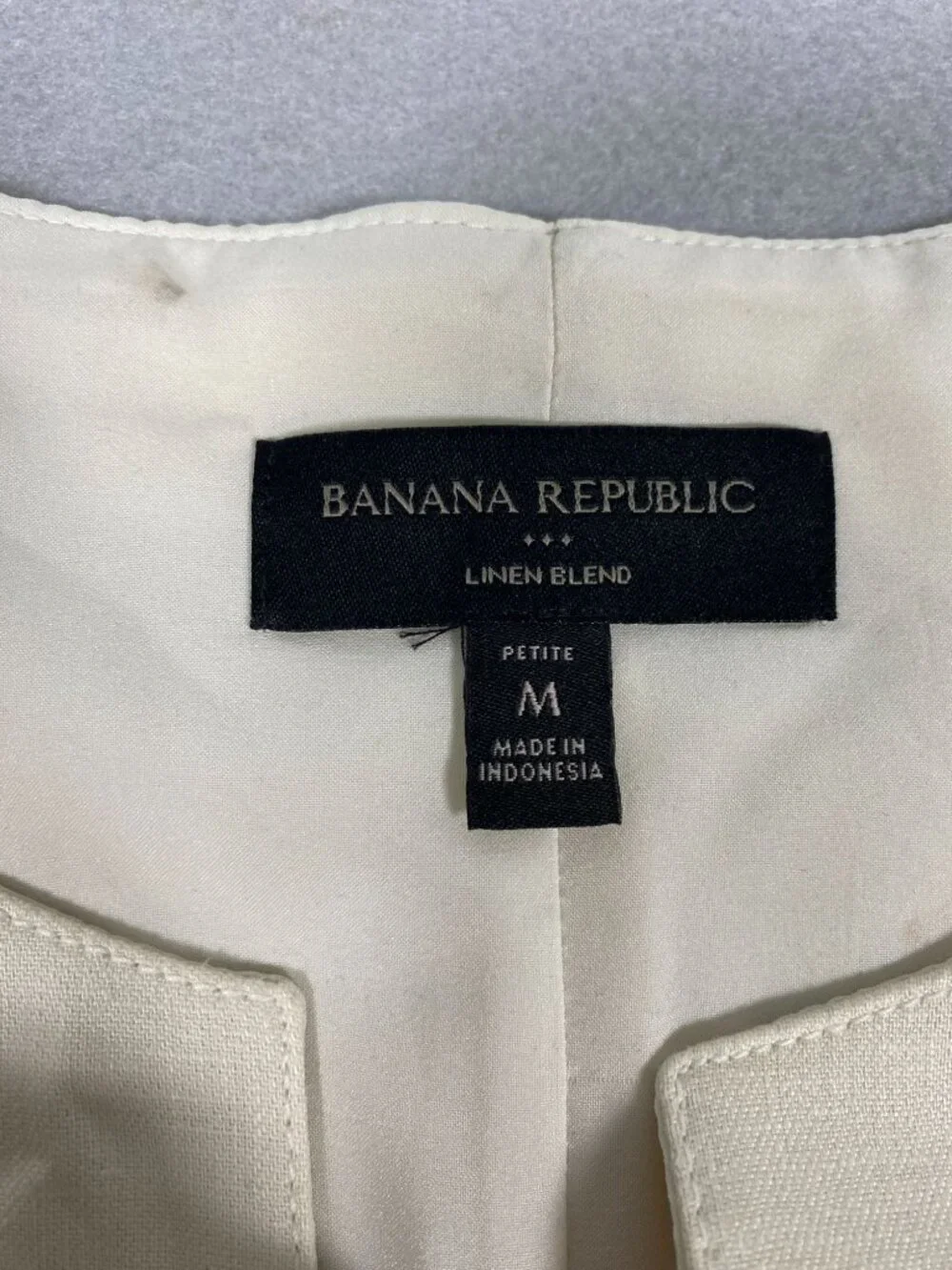 Banana Republic Linen Blend Sleeveless Belted Midi Dress Petite M Ivory - Picture 4 of 7